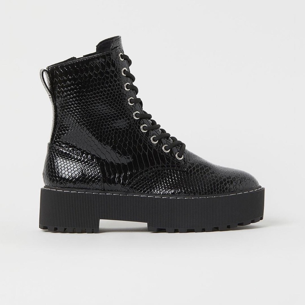 H&M Black Platform Boots